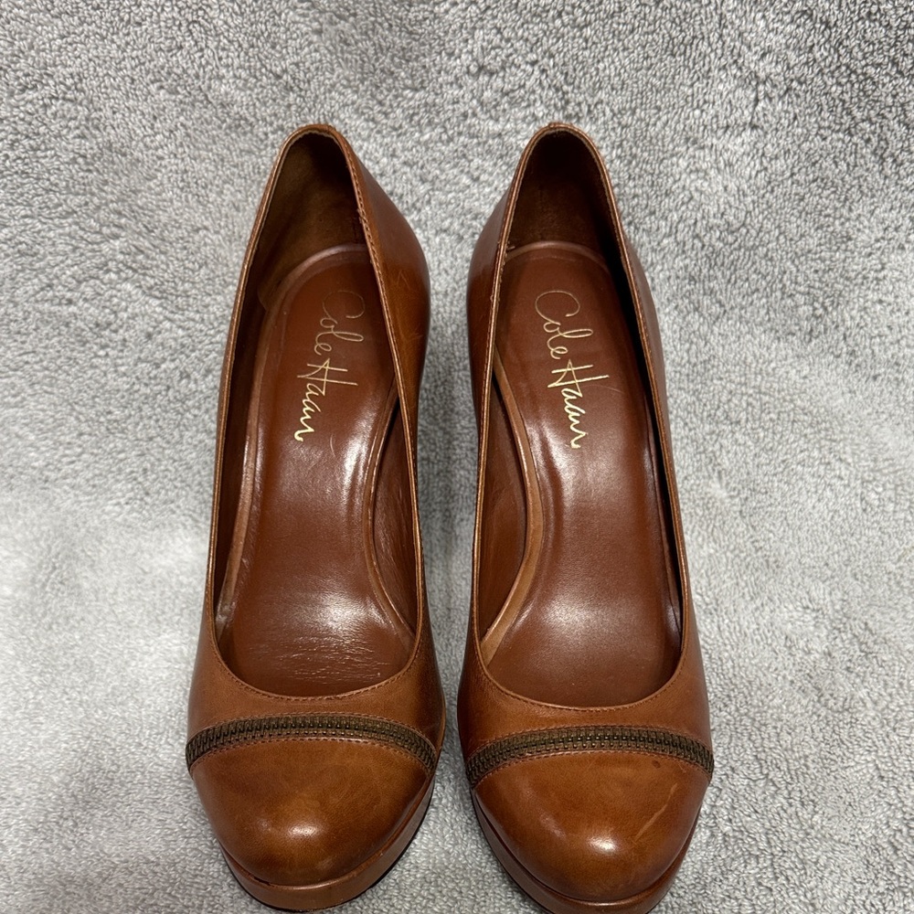 Cole Haan Women's Tan Leather Heels